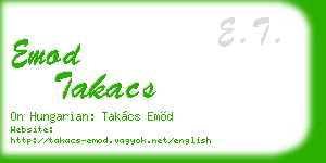 emod takacs business card